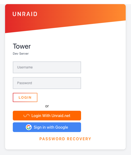 Login Page with SSO Options